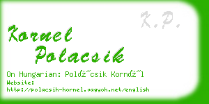 kornel polacsik business card